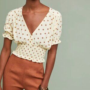 Anthropologie Faithfull The Brand crop top with a deep V neckline
